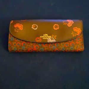 Coach snap leather wallet